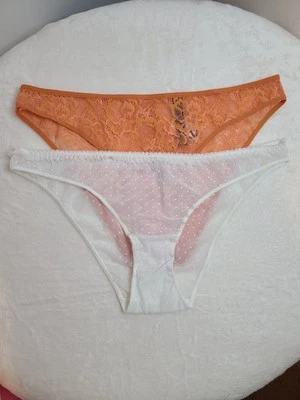 2 Pairs Lace Cheeky Bikini Panties Size Lg - UO Out From Under & Etam - Image 1 of 4