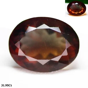 31.95 Ct Wonderful Oval 21.3 x 16.6 MM Brazil Natural Color Changing Flourite - Picture 1 of 5