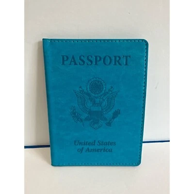 Новый США паспорта держатель искусственной кожи бирюзовый синий - Изображение 1 из 2