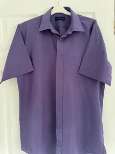 Mens Short Sleeve Button Down Shirt by Debenhams - 16 inch collar - Picture 1 of 5