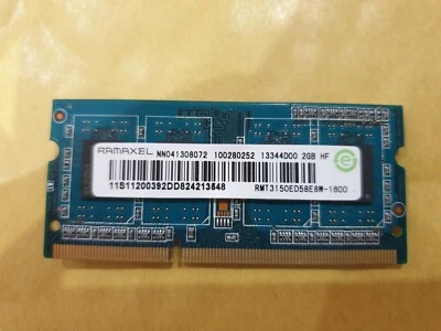 2GB RAMAXEL RAM MEMORY DDR3L-PC3-1600MHz RMT3150ED58E8W-1600 DDR3 for LAPTOP hp - Image 1 of 2