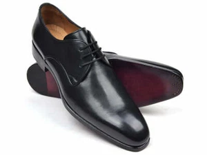 Paul Parkman Herren schwarz Leder Derby Schuhe (ID#34DR-BLK) - Bild 1 von 1