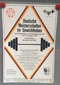 Original Plakat Turnverein Memmingen Deutsche Meisterschaften im Gewichtheben 84 - Bild 1 von 4