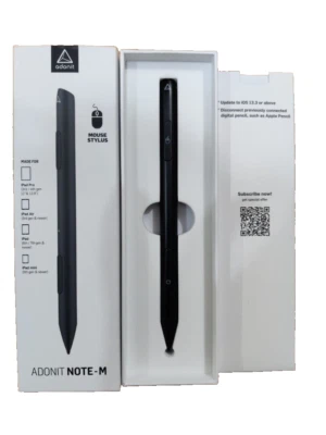 Lápiz óptico Adonit Note-M para iPad - negro Foto 1 de 3