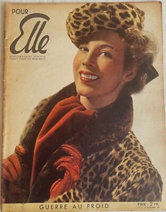 Pour ELLE n° 14 du 13 Novembre 1940 ancienne revue de mode couture pour femme - Picture 1 of 3