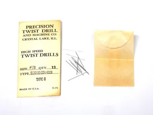 12 PTD Präzisions-Drehbohrer #78 (.0161) Drahtstärke Bohrer Bits...... (C-1-2) - Bild 1 von 1
