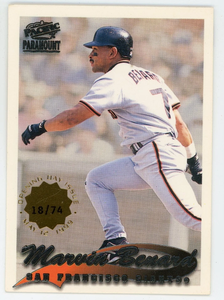 1999 Pacific Paramount Marvin Benard Opening Day #207 #18/74 Giants - Image 1 of 1