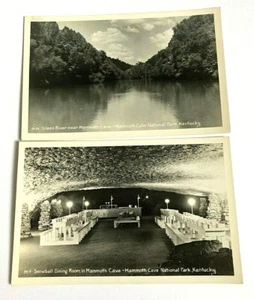 Comedor bola de nieve y cueva del mamut del río verde 2 postales con fotos reales años 50 - Imagen 1 de 5