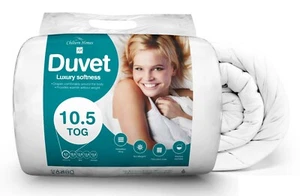 Luxus Polybaumwolle Bettwäschebezug Hotelqualität weiche Baumwolle weiß 10,5 Tog Bettdecke - Bild 1 von 11