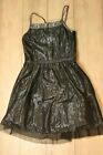 Abercrombie girls black spaghetti strap dress size 11/12 GUC