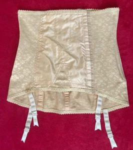 CORSET GIRDLE VINTAGE FETISH UNDERBUST BONED CROSSDRESSER GARTERBELT - Foto 1 di 5