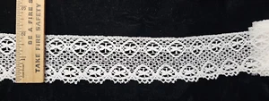 Vintage/Antique, White, Cotton Leavers Lace, 10 Yards - Picture 1 of 1