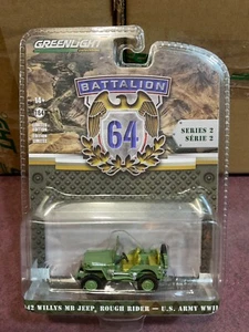 Greenlight Battalion 64. Jeep Willys MB 1942 Rough Riders - Imagen 1 de 1