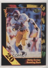 1991 Wild Card Draft 20 Stripe Ricky Ervins #37 Rookie RC