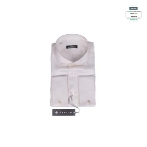 1400$ ITALIAN LUXURY GERLIN White Shirt 100% Silk Satin 16-41 ZILLI - Picture 1 of 4