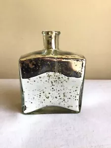 Vaso bocciolo decorativo casa argento stile mercurio vetro quadrato floreale casa - Foto 1 di 6