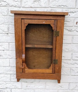 Vintage Wooden Wall Hung Spice Cabinet Medicine Cabinet Apothecary - Picture 1 of 7