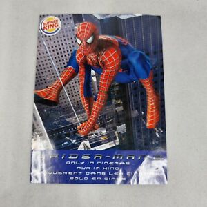 2004 Burger King Spider-Man 2 Kolekcja zabawek - Mini wkładka papierowa Plakat Ulotka