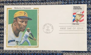 1984 ROBERTO CLEMENTE US FDC COLORANO SILK CACHET Puerto Rico Postmark SCOTT2097 - Picture 1 of 4