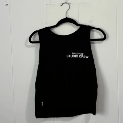 Camiseta sin mangas Soul Cycle negra Crew Muscle talla pequeña Foto 1 de 4