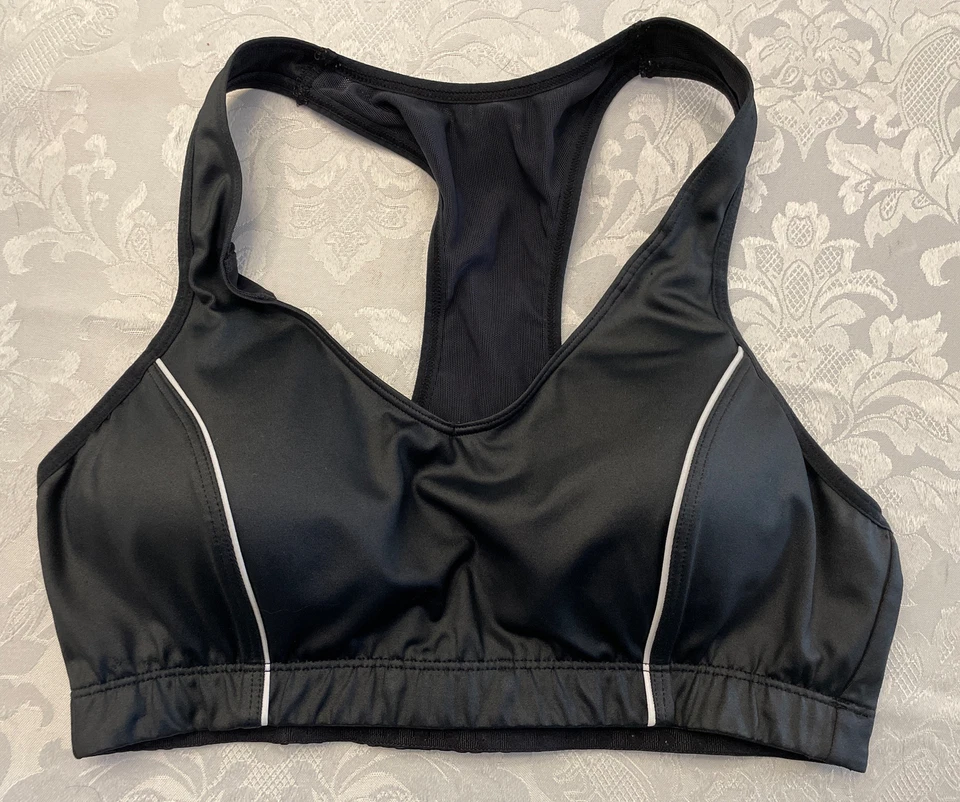 Moving Comfort Sz Med Black Sports Bra Vixen Wire Free Polyester 300290 - Image 1 of 4