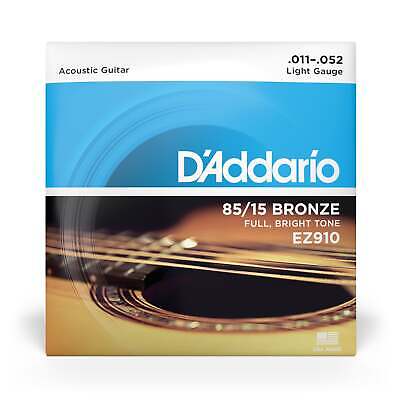 D'Addario EZ910 85/15 Bronze 11-52 Acoustic Guitar Strings, Light