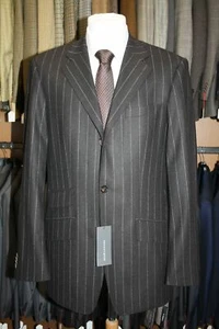 Chaqueta chaqueta chaqueta Rene Lezard talla 98 marrón a rayas rana 2 botones lana virgen S338 - Imagen 1 de 6