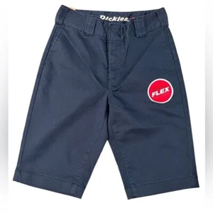 Dickies Junior flex work Bermuda mid rise Shorts School Uniform Navy Size 0/24 - Picture 1 of 10
