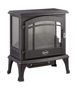 Comfort Glow EQS5140 Sanibel 3-Sided Infrared Quartz Electric Stove Black Fin... - Picture 1 of 8