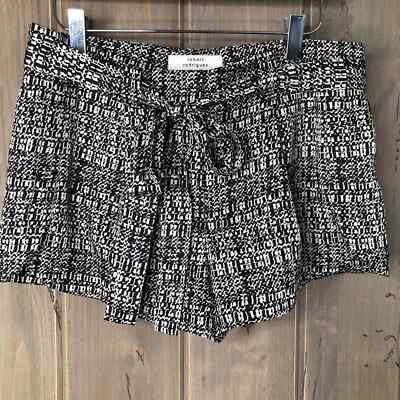 Pantalones cortos Robert Rodriguez de seda negros y crema 6 Foto 1 de 4