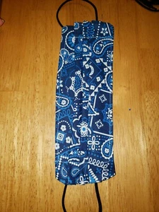 Reuseable face Mask ( Handmade by children) blue bandana color - Picture 1 of 3