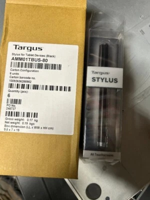 Targus Stylus Pen For Tablets, Pack of 6, iPad, iPod- New - Image 1 of 2