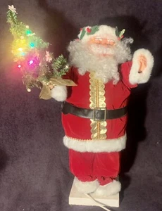 Great Animations 26” Animated Santa Motionette Plays 18 Xmas Songs Light-Up Tree - Picture 1 of 12