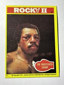 APOLLO CREED ROOKIE CARL WEATHERS TOPPS 1979 ROCKY II TRADING CARD #61 C261