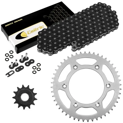 Kit de cadena de transmisión y piñón de junta tórica negra para Honda CRF250R 2003 / CRF450R 04-16 Foto 1 de 4