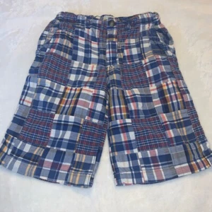 Boy's Size 10 The Children's Place Patchwork Blue Red White Plaid Shorts GUC - Picture 1 of 6