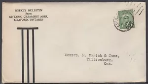 Canada - Jun 13, 1945 Meaford, ON Third Class Rate Domestic Cover - Picture 1 of 1