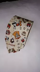 2000 VTG Disney World Novelty  Silk  Necktie Tie Mickey Mouse  Millennium - Picture 1 of 5