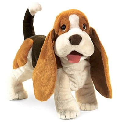 Folkmanis Basset Hound Hand Puppet - Image 1 of 3
