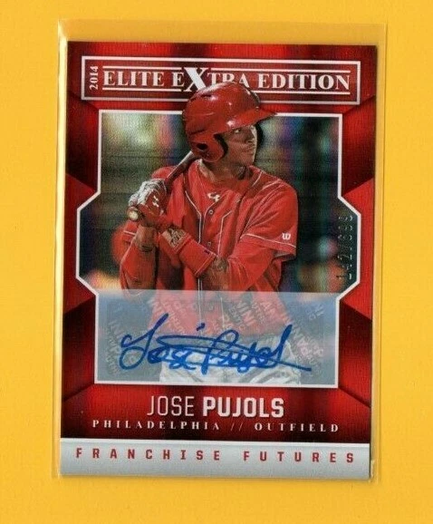 D13433 2014 Elite Extra Franchise Futures Signatures #1 Jose Pujols #142/699  - Image 1 of 1