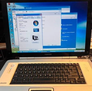 VINTAGE TOSHIBA SATELLITE 17.3 P25-S487 LAPTOP NOTEBOOK PENTIUM 4 3.00 GHz 150GB - Picture 1 of 10