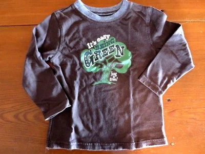 Camiseta Wonderkids Manga Longa Being Green Hug a Tree Marrom Tamanho 4T #8279 - Imagem 1 de 4