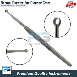 Dermatology Surgical Ear Cleaner Dermal Curette 3mm for Scraping Waxes from Ears - Picture 1 of 5