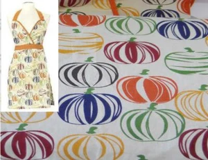 *NEW Harvest Kitchen Gourds PUMPKIN APRON Form Fitting Cotton THANKSGIVING Cook - Picture 1 of 3