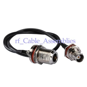 Wifi Antenna Cable BNC Female bulkhead to N Jack RF pigtail KSR195 1M for WLAN - Picture 1 of 3