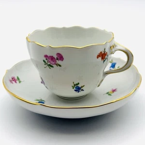 MEISSEN | Streublümchen | Kaffeegedeck 2-tlg. | 2. Wahl | mit VIDEO - Bild 1 von 3