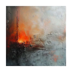 Red Large Textured Acrylic Abstract Oil Painting On Canvas Handmade Artwork A265 - Picture 1 of 5