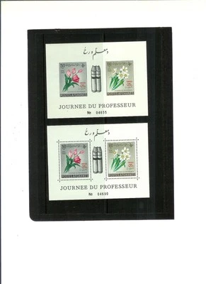 AFGHANISTAN STAMPS  #528-29 Souvenir Sheets   Perf & Imperf   1961 issue - Image 1 of 2
