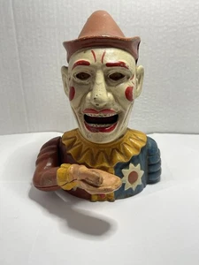 Clown Zirkus mechanischer Arm Sparschwein 5+ Pfund Sammler Mann Höhle Bank Geschenk - Bild 1 von 5