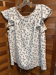 Top loft mujer blanco y negro talla grande Petite - Imagen 1 de 4